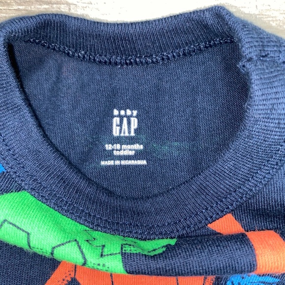 Like New GAP Dinosaur Long Sleeve Shirt 12-18 Months - Picture 4 of 10